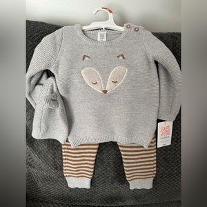 3 piece Carters just one you 9 month knit baby outfit